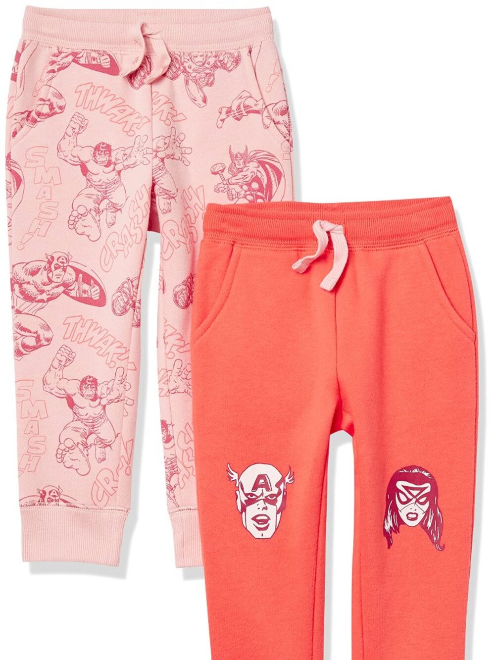 2 PACK OF PINK MARVEL AVENGERS GIRLS FLEECE JOGGER SWEATPANTS SZ XXL NWT